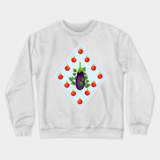 Cute Veggie Stamp Crewneck Sweatshirt